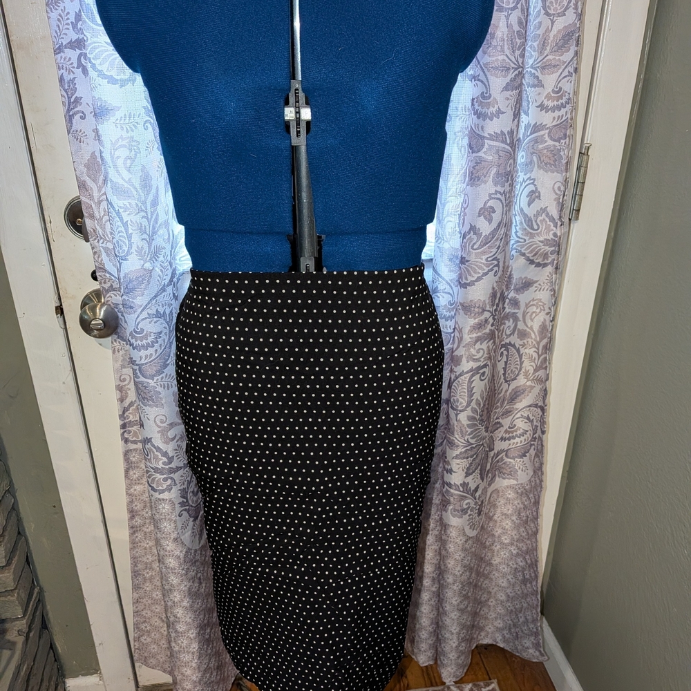 Black and White Polka Dot Skirt